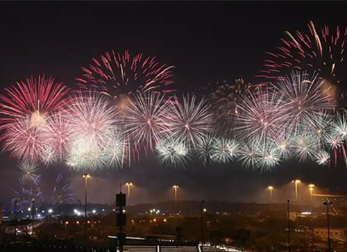 鸡东县焰火晚会